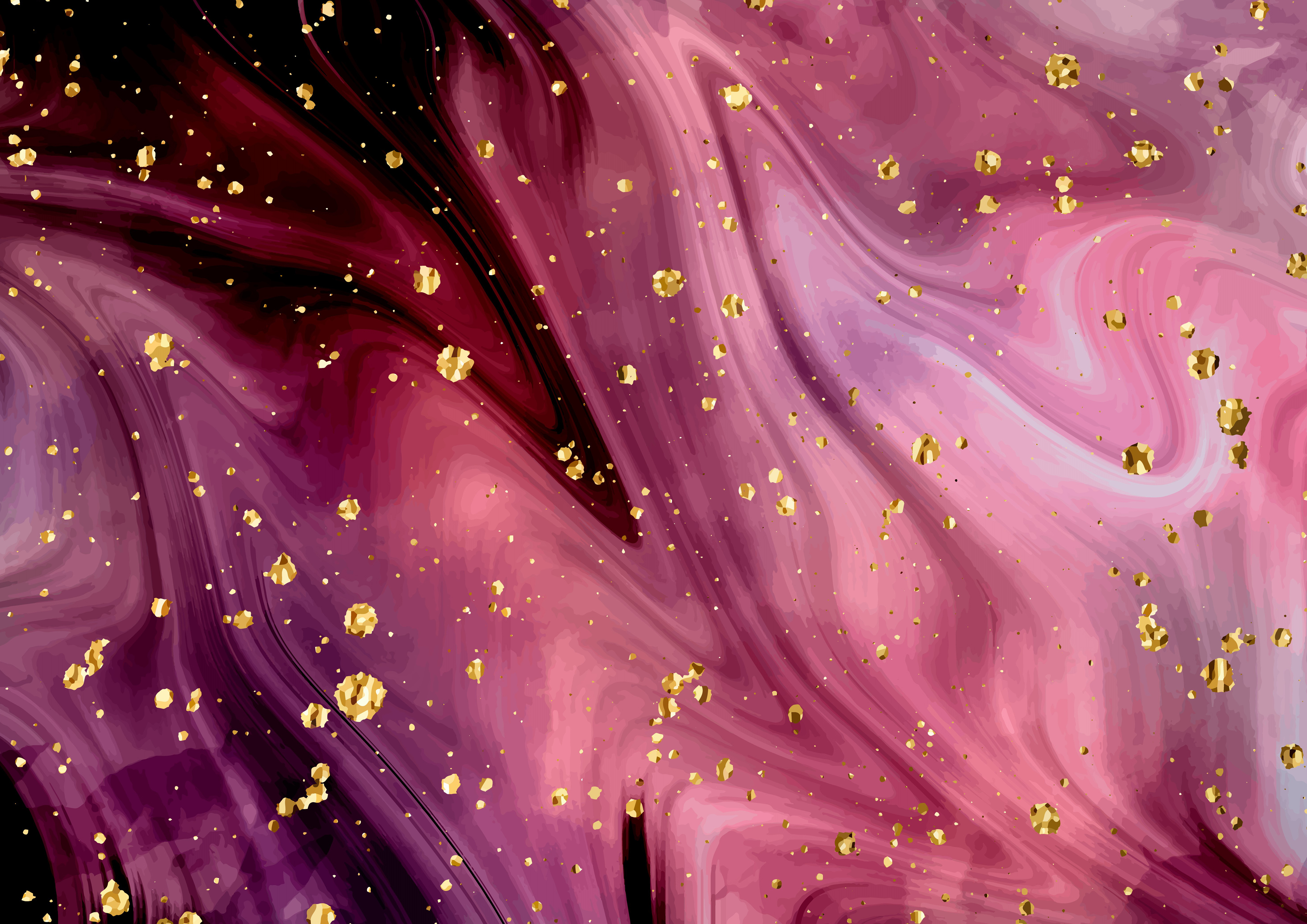 Deko Fondant pink-gold