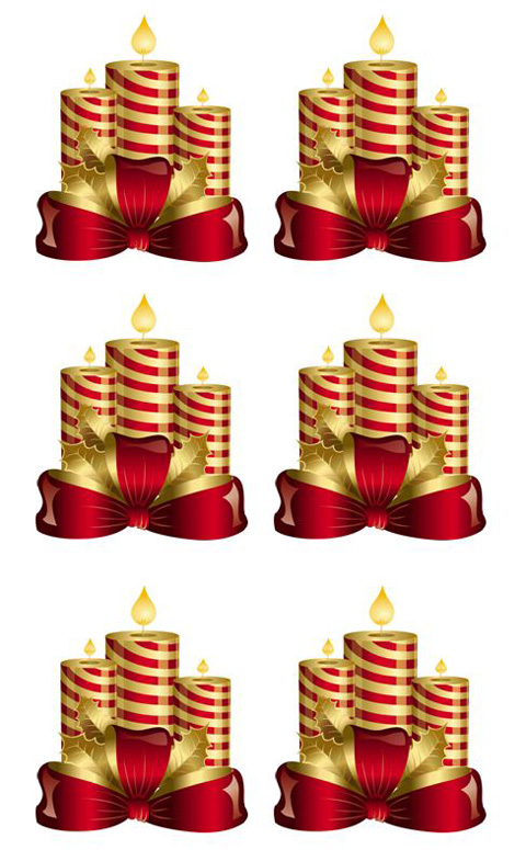 Lebkuchenaufleger Kerzen