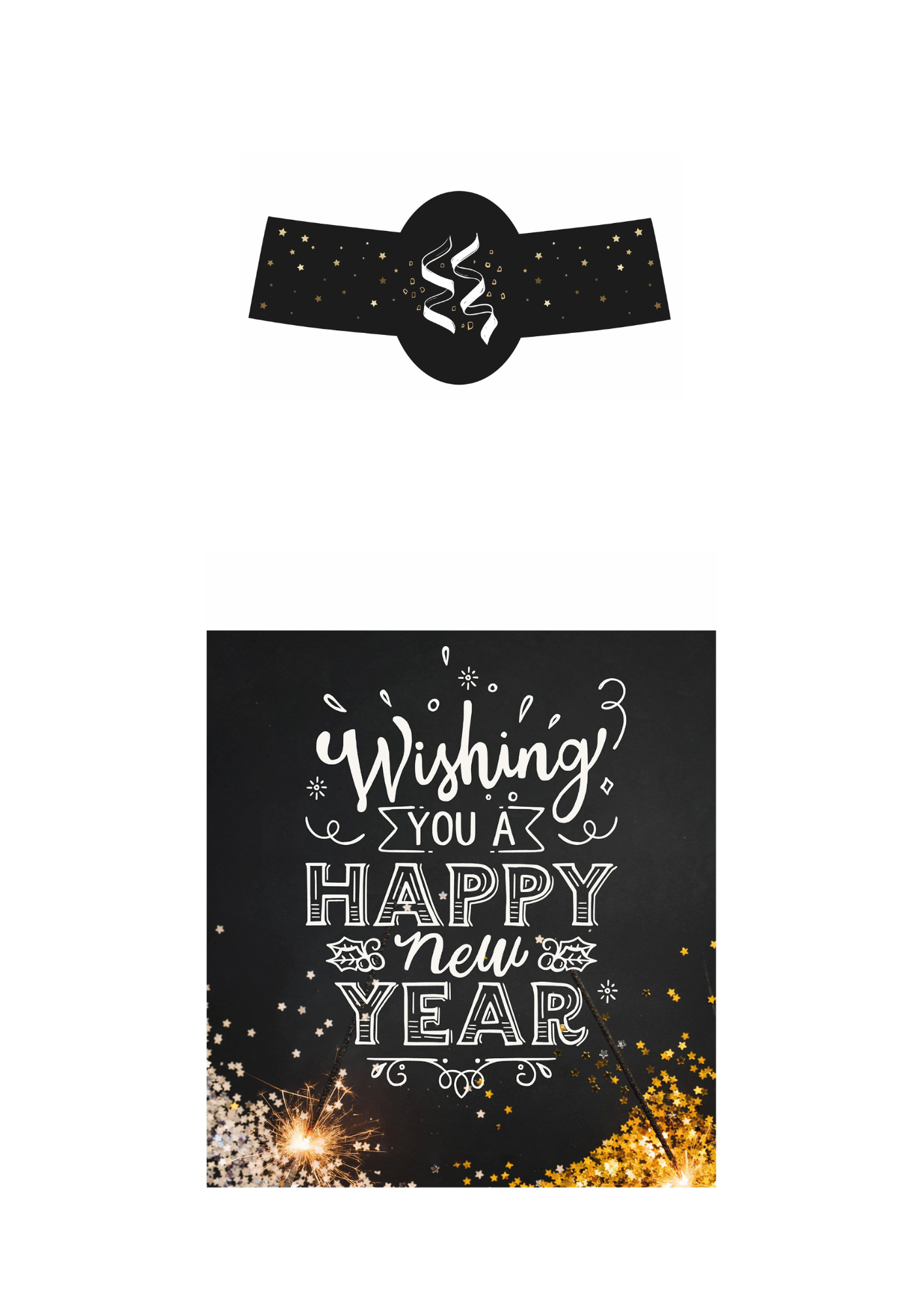 Fondant Flaschenetikett Silvester / 1