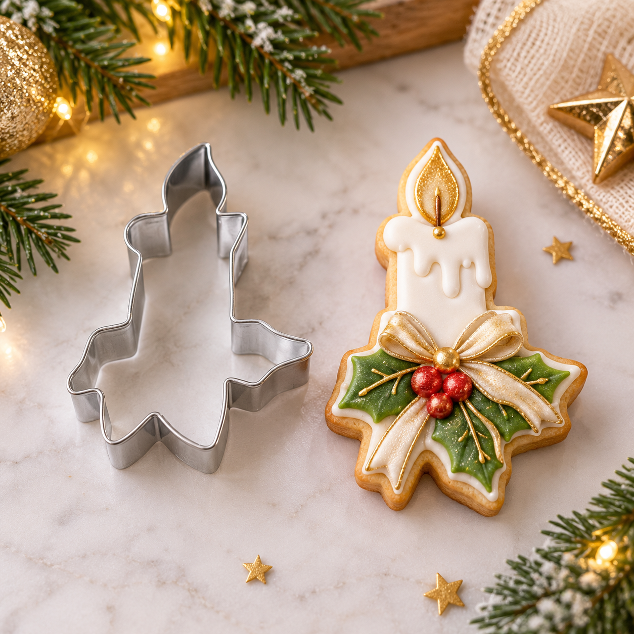 Ausstecher Kerze 5 cm | Keksausstecher Weihnachten & Geburtstag