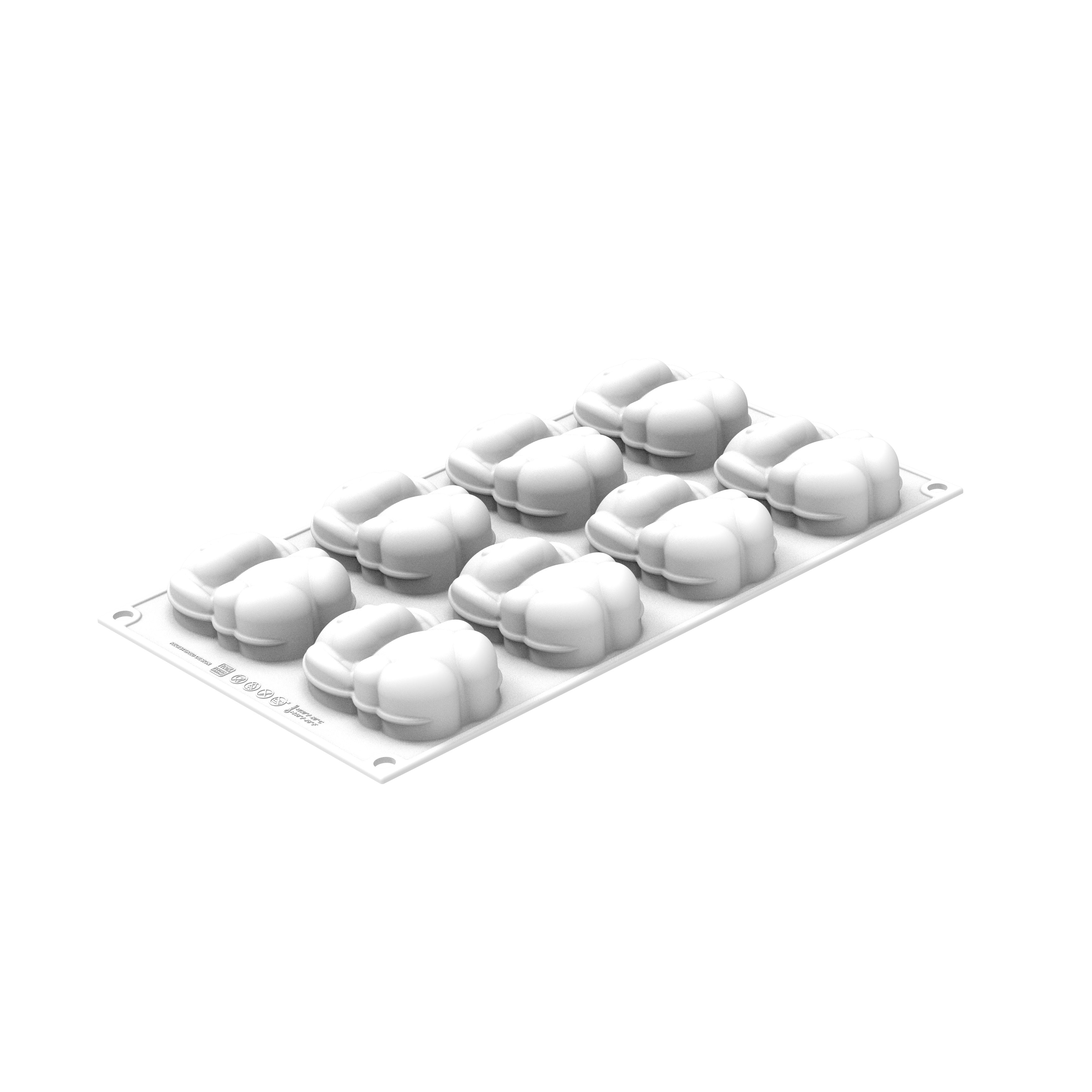 RABBIT 70 – Silikonform mit Ausstecher (8er Form) | 76 × 50 × 29 mm