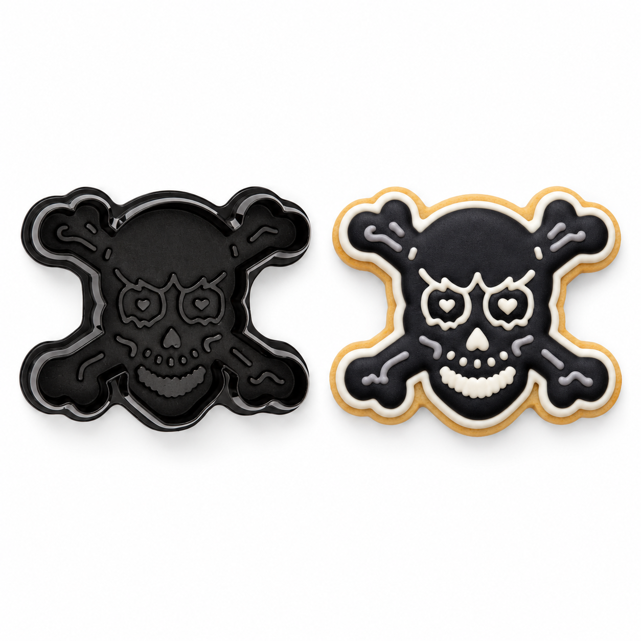 Präge-Ausstecher mit Auswerfer – Totenkopf
