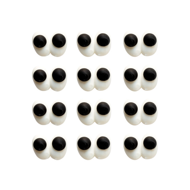 Zuckerdekoration Augen – Handgemacht, 18 Stück, Ø 1,5 cm