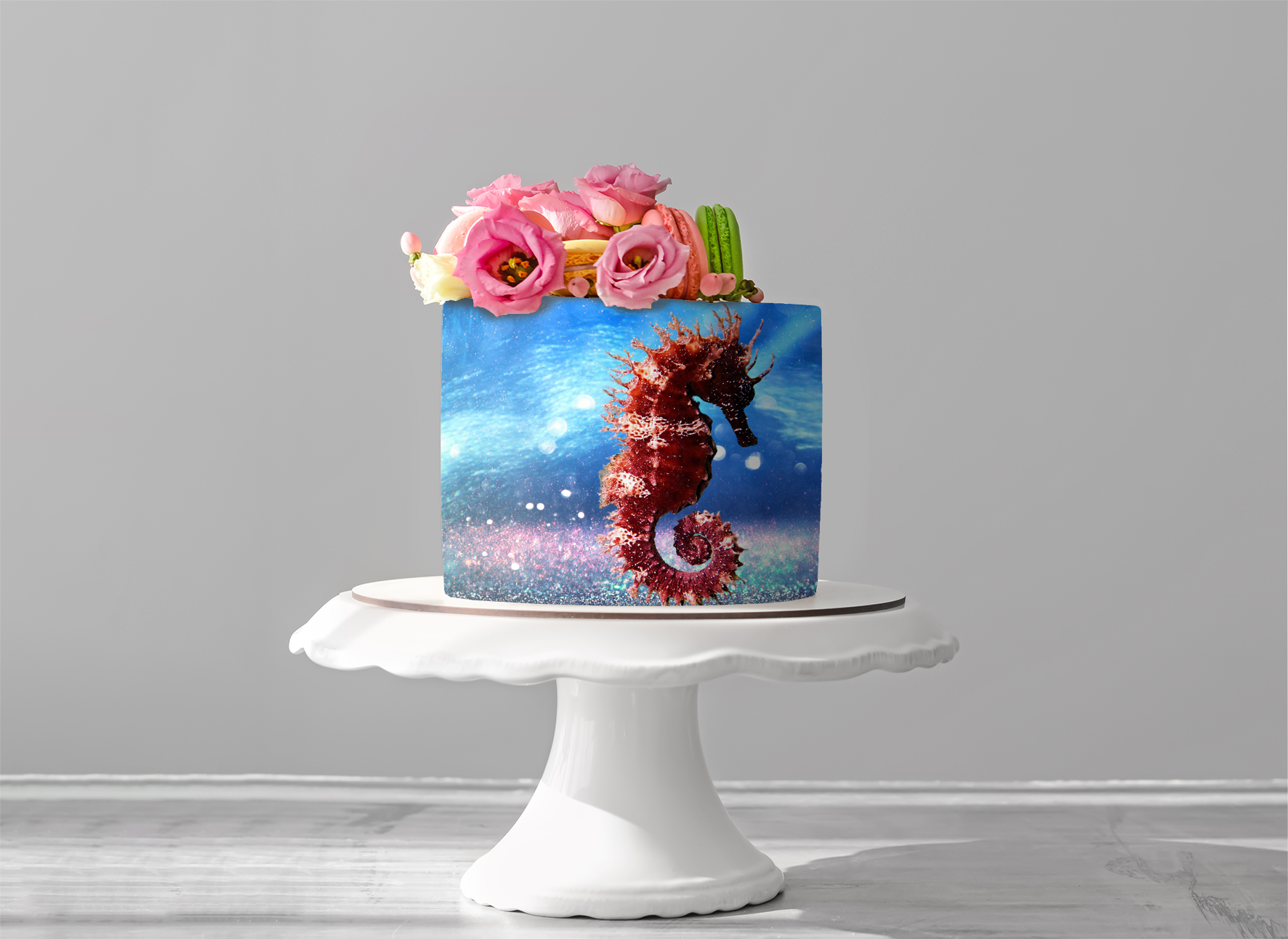 Deko Fondant Seepferdchen