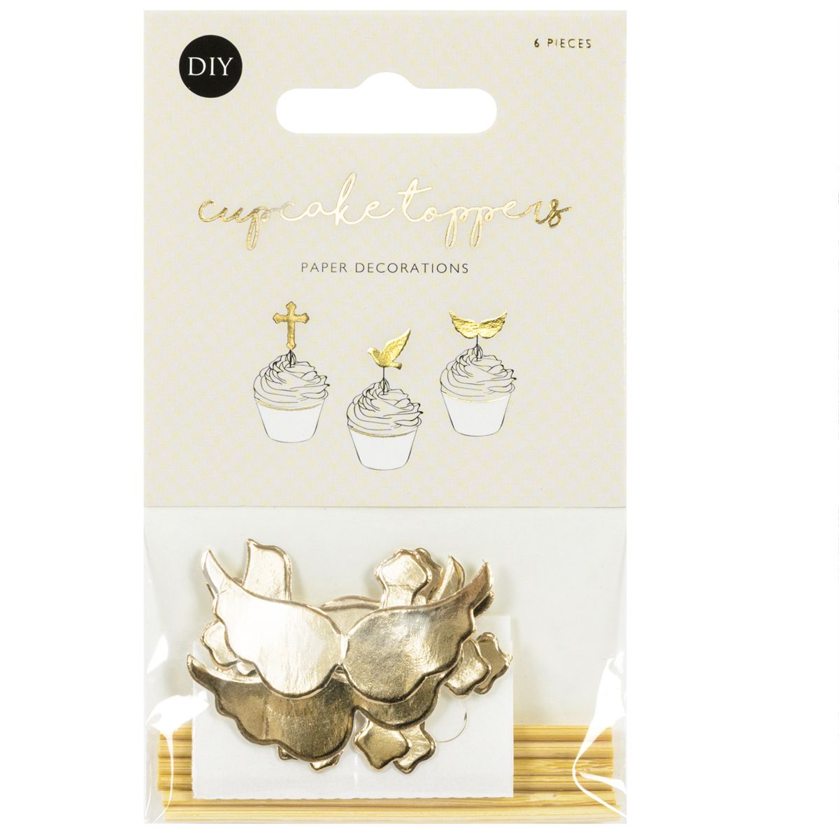 Cake Topper Erstkommunion gold
