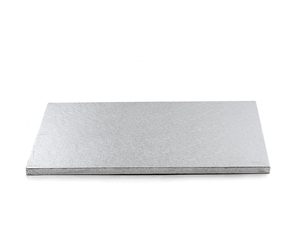 Tortenplatte silber 20x30 cm, 1,2 cm stark