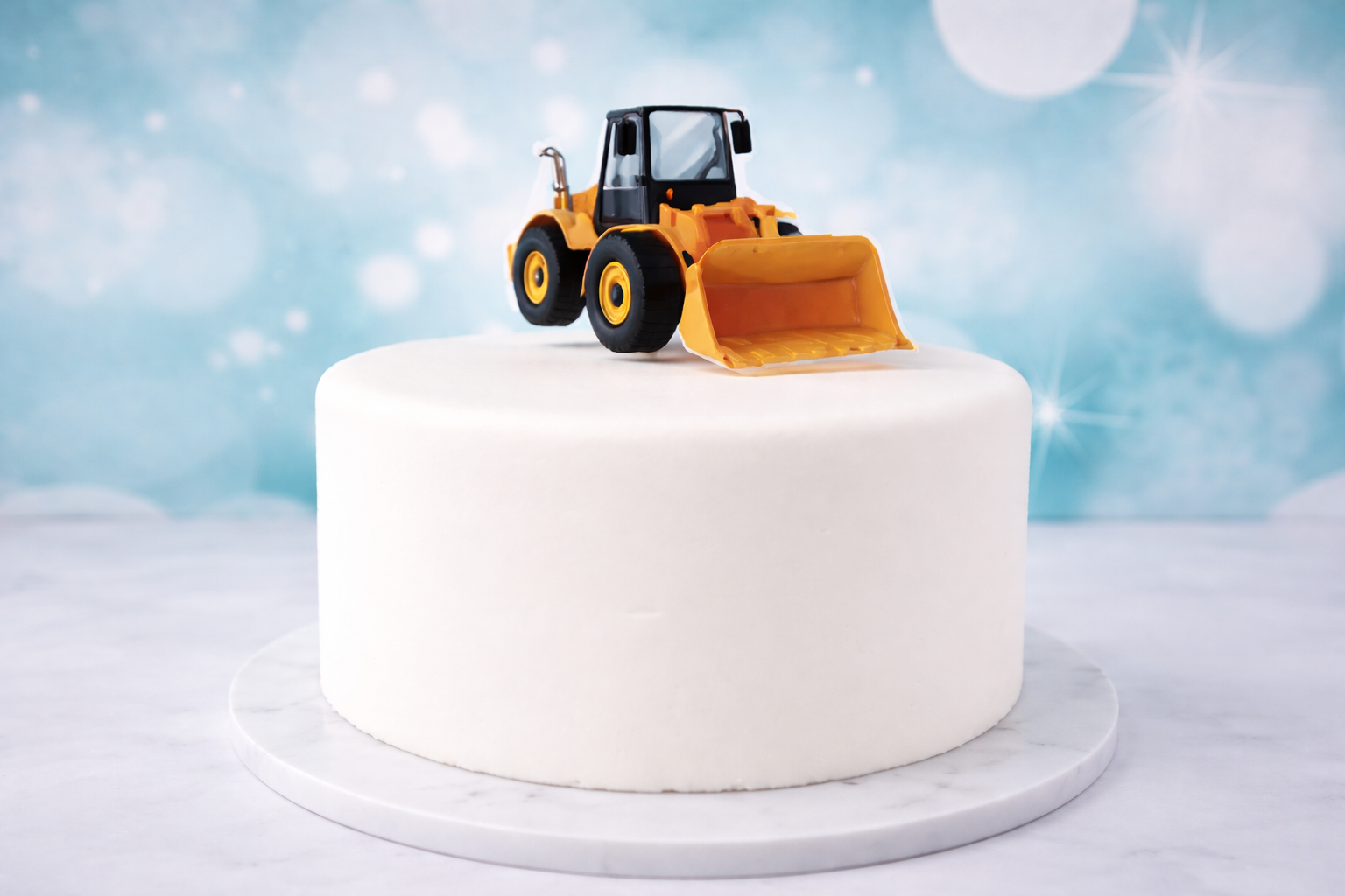 🚧 Cake Topper Bagger – Handgefertigte Tortendeko für Baustellen- & Kinder-Torten