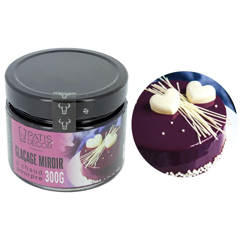 Lila Mirror Glaze 300 g – Perfekter Spiegelglanz für Desserts
