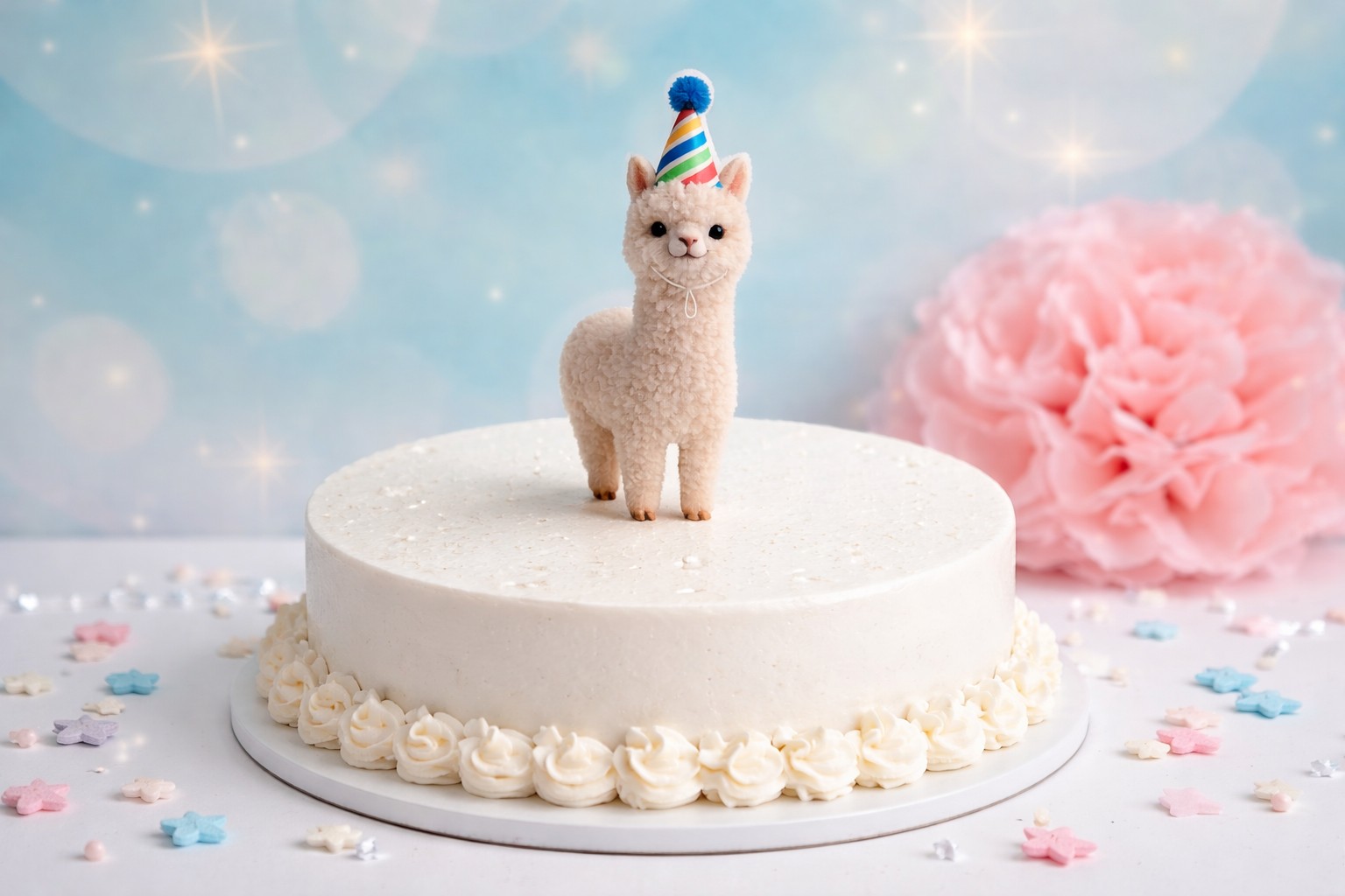 Alpaka Cake Topper aus Fondant