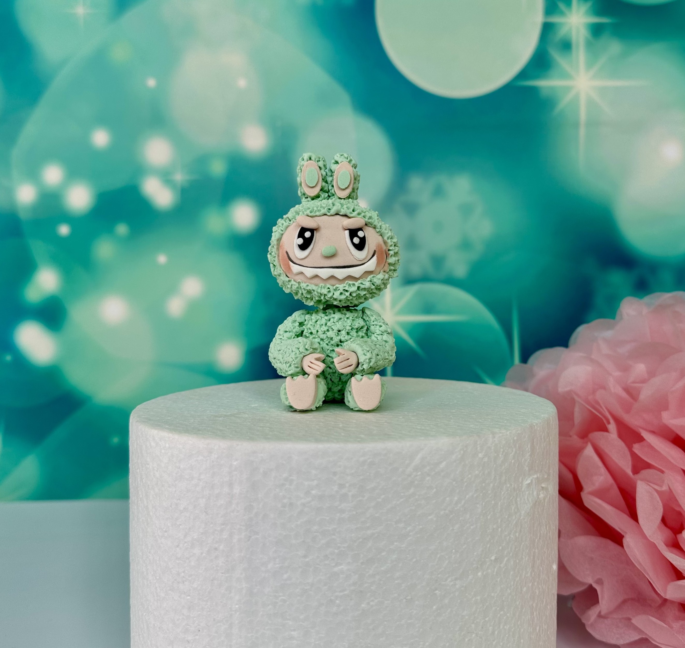 Tortenfigur kleines Monster / hellgrün