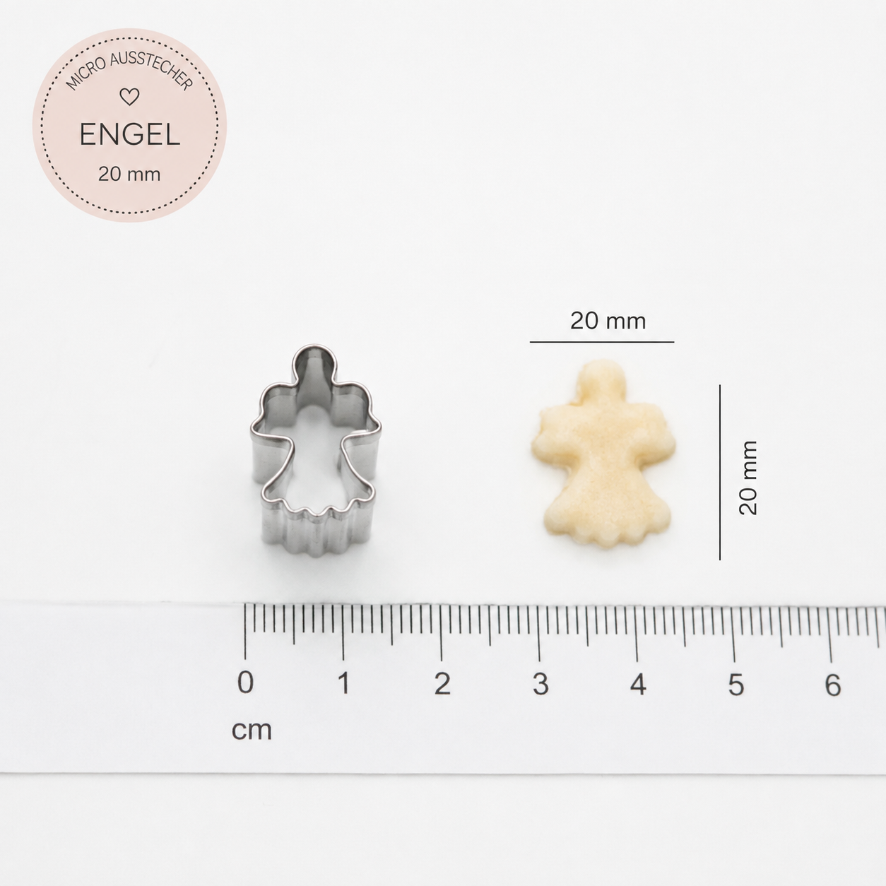 Ausstecher Engel Mini 2 cm – zauberhafte Mini-Dekorationen