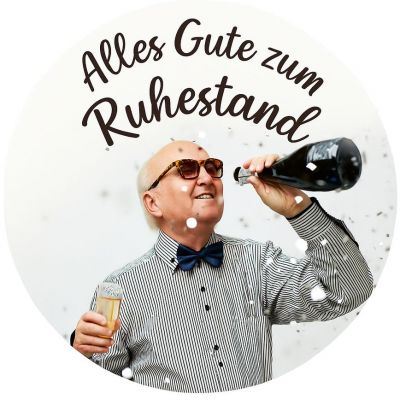 Tortenaufleger Ruhestand – Feierlicher Rentner-Motivaufleger für Abschied & Party