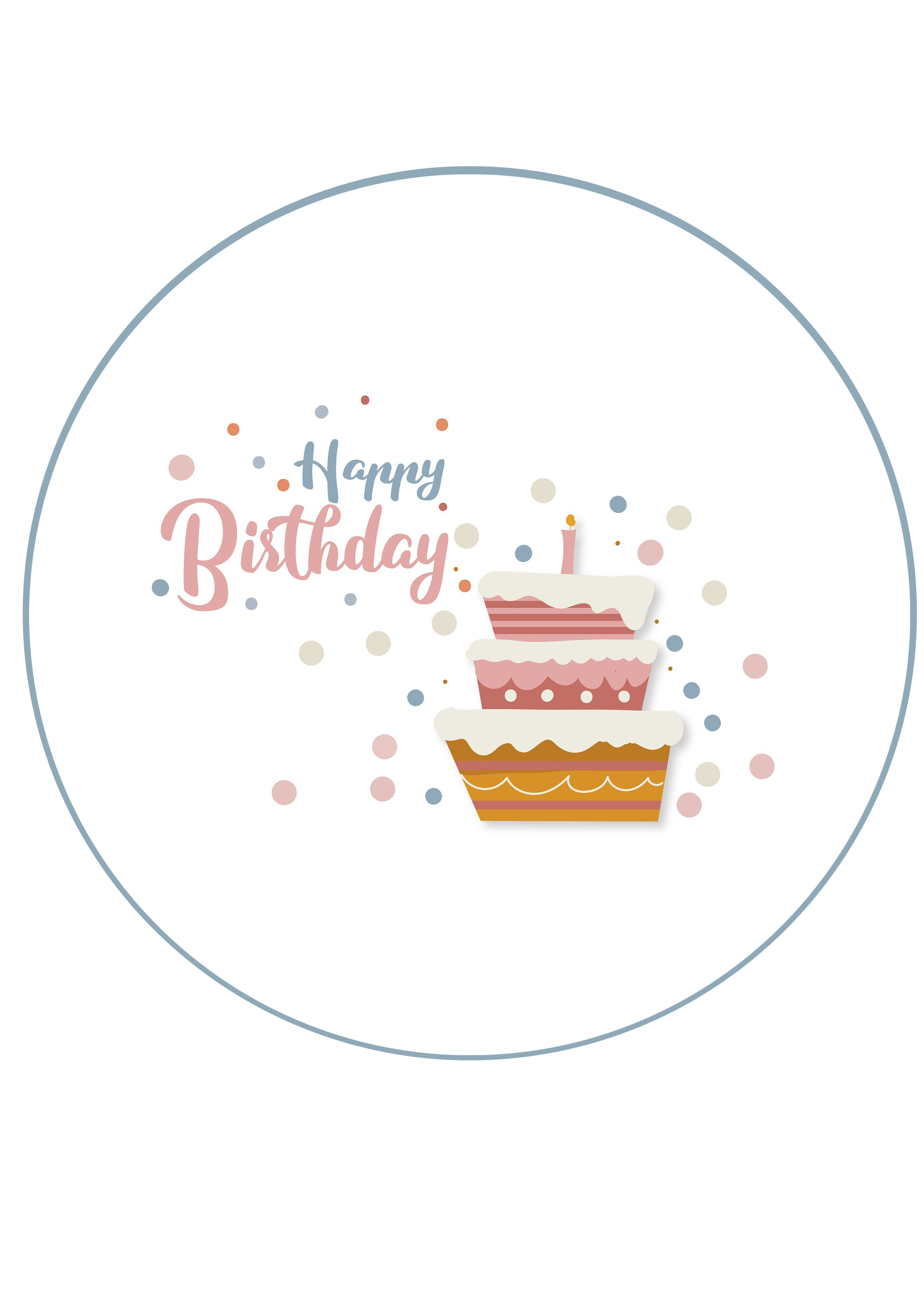 Tortenaufleger Happy Birthday