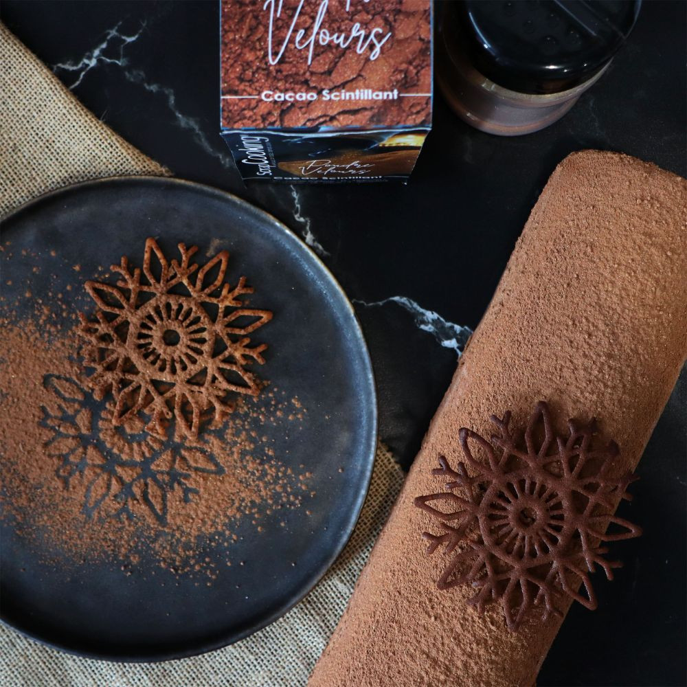 Kakao-Velvetpulver mit Glitzer 80 g | ScrapCooking