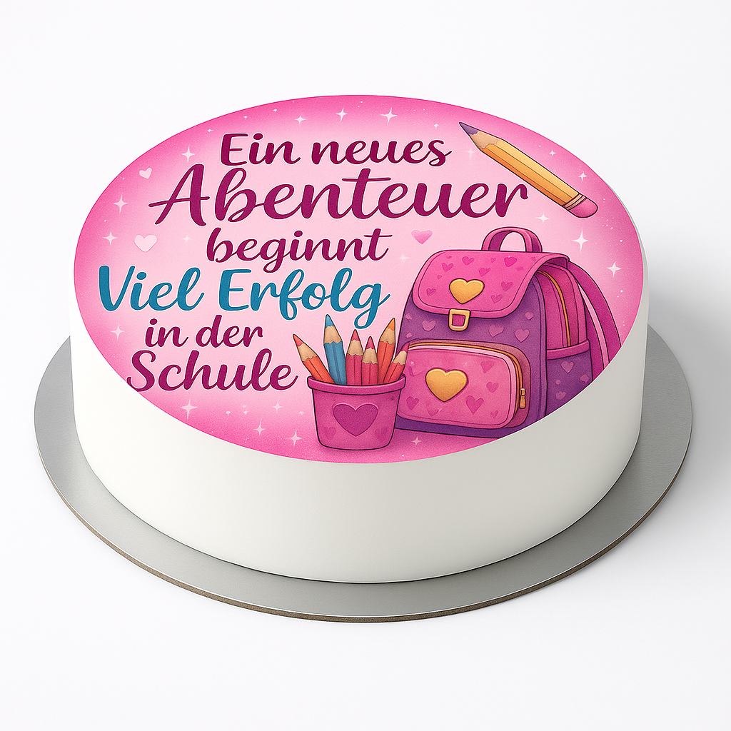 Tortenaufleger Einschulung