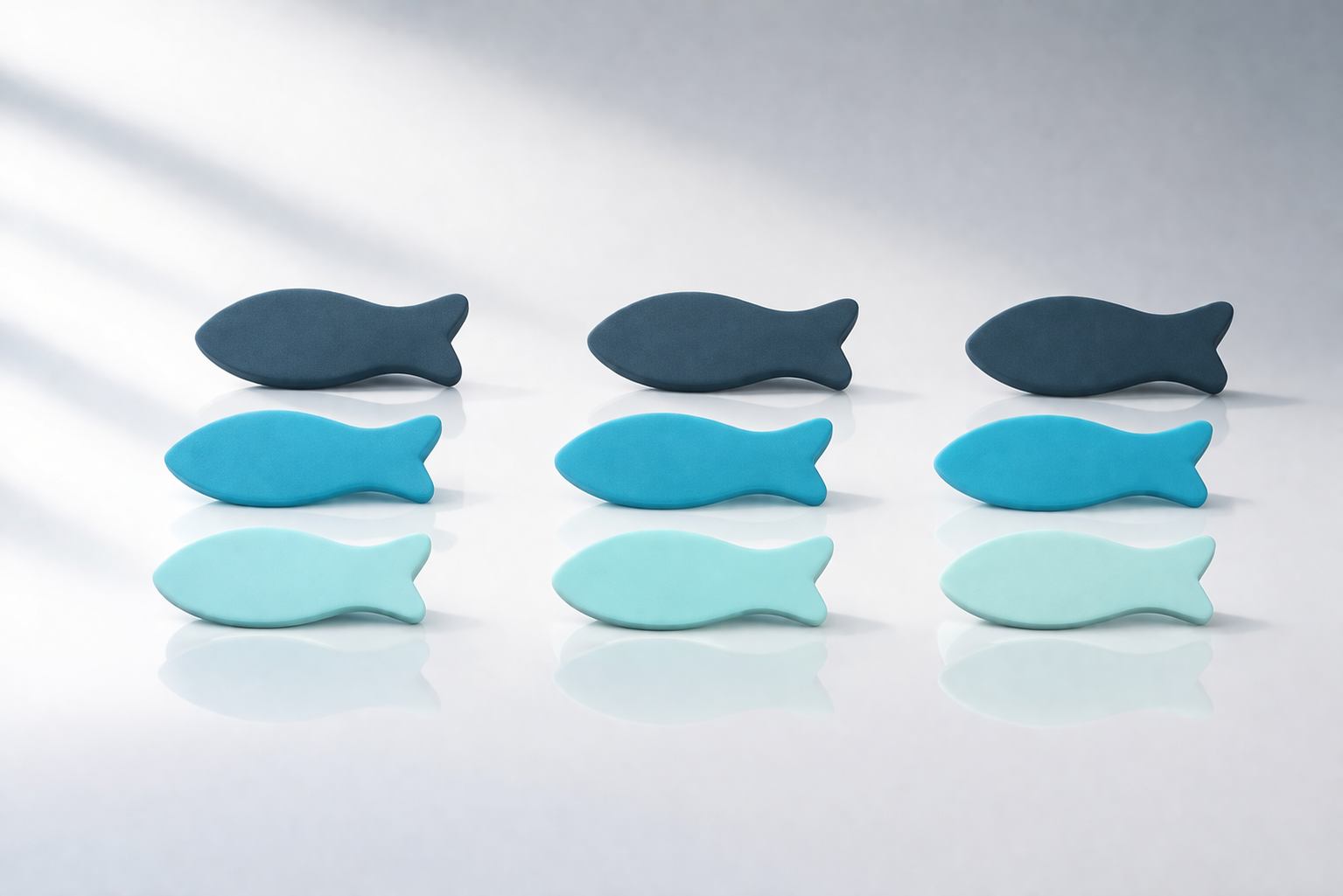 Zuckerdekoration Fische 12 tlg blau