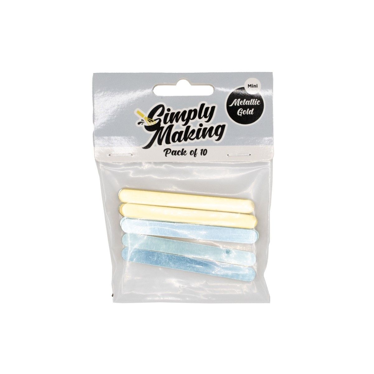  Cakesicle Sticks pk/10 - Verspiegeltes Gold - 76mm