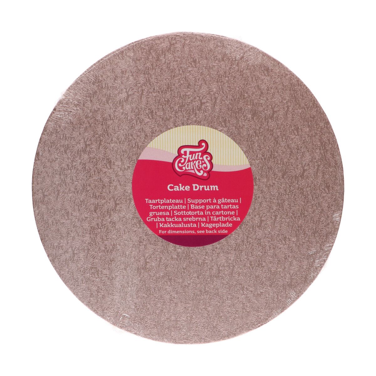 Tortenplatte Rund Ø25 cm – Roségold 12 mm