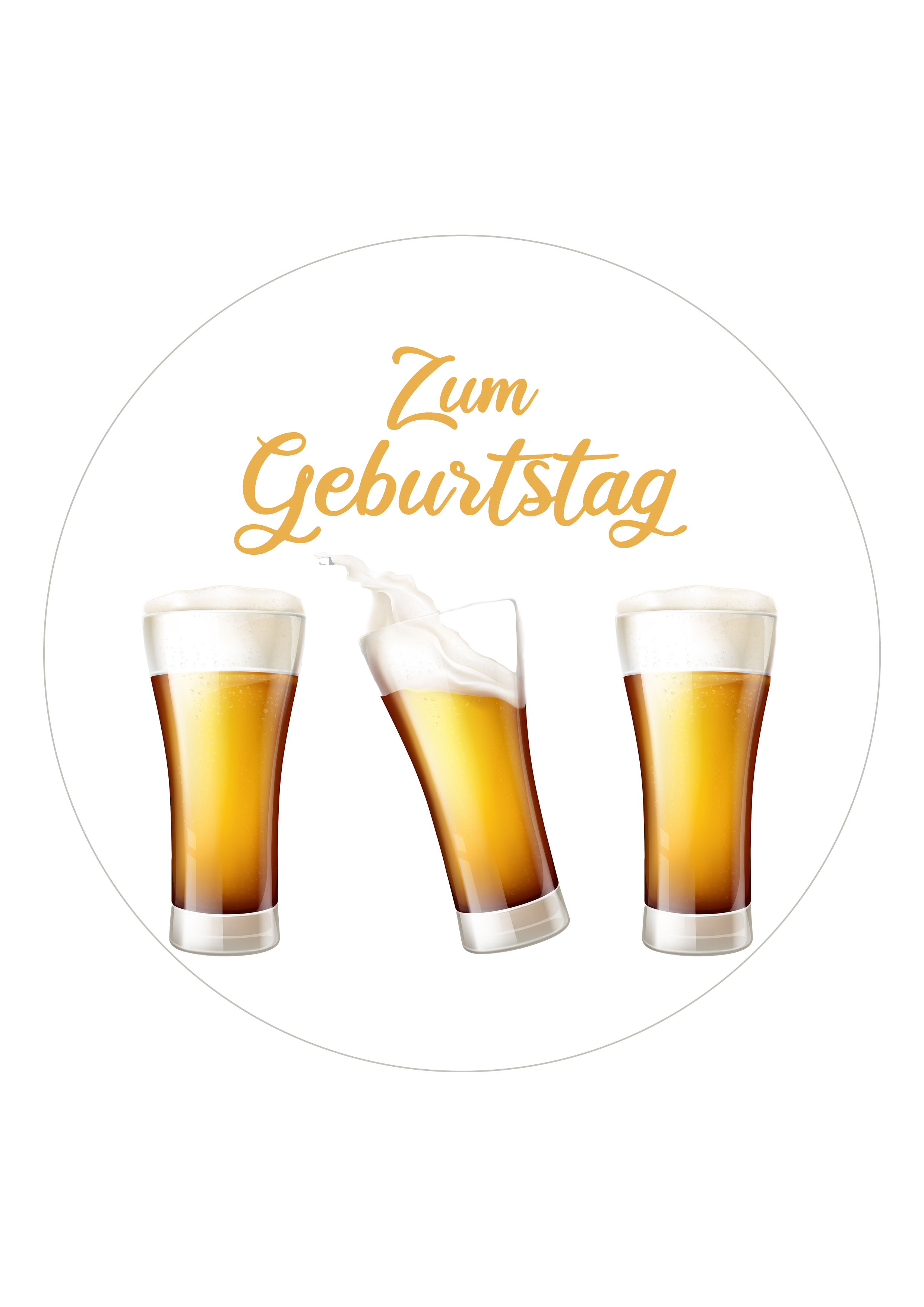 Tortenaufleger Bier Geburtstag
