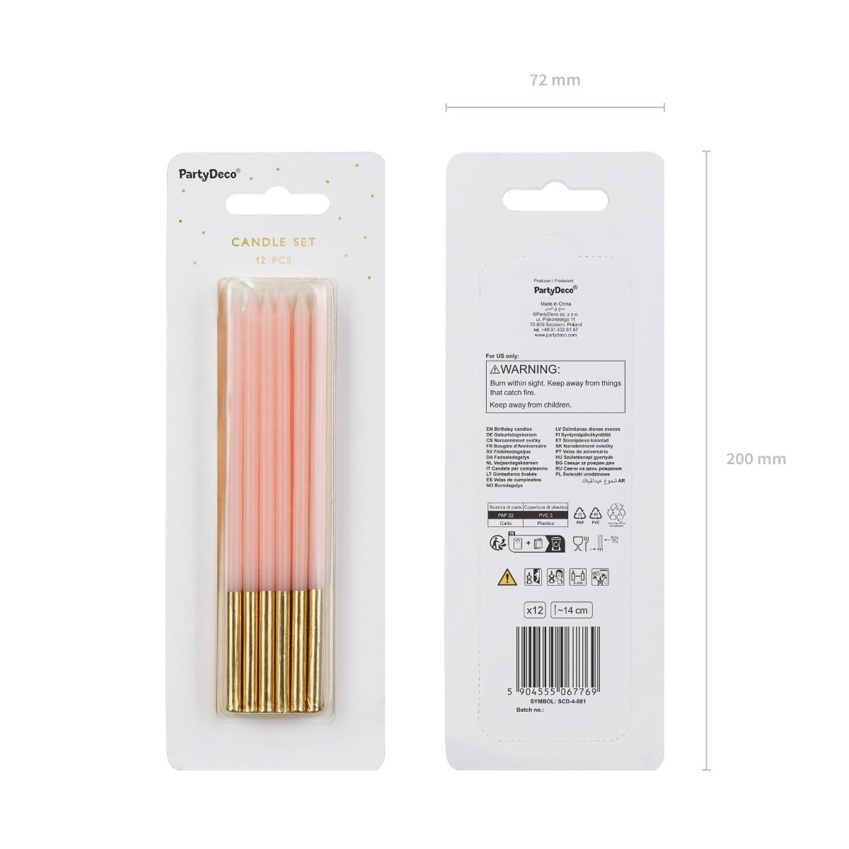 Geburtstagskerzen rosa / gold 