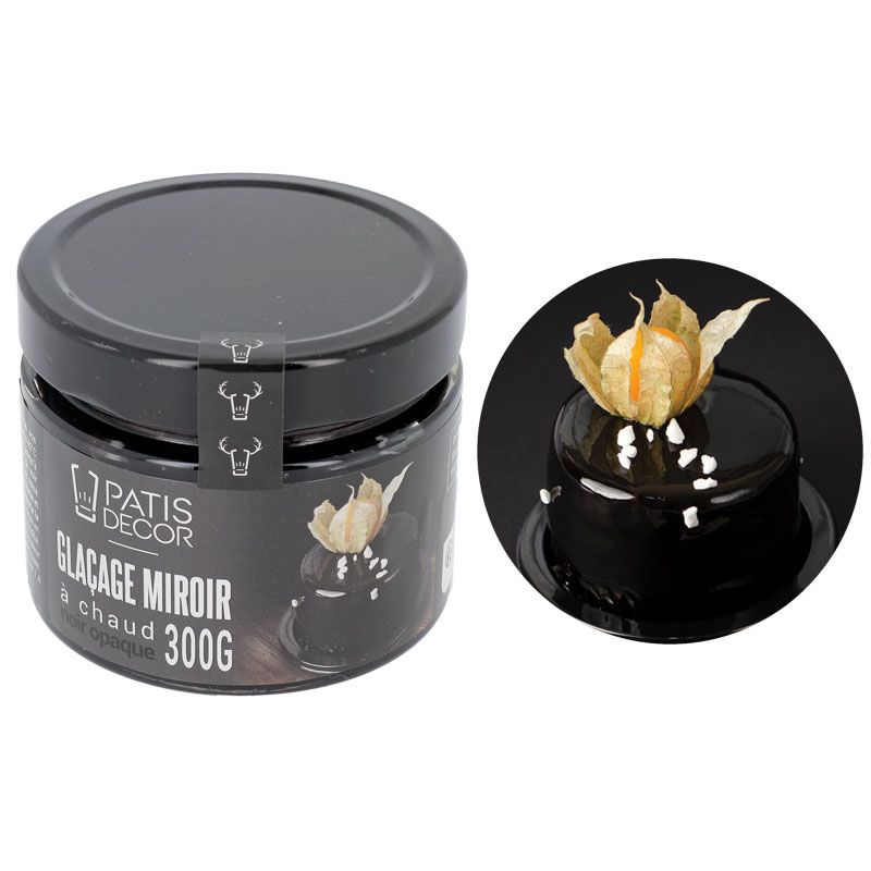 Black Mirror Glaze 300 g – Gebrauchs­fertige schwarze Spiegelglasur für Torten & Desserts