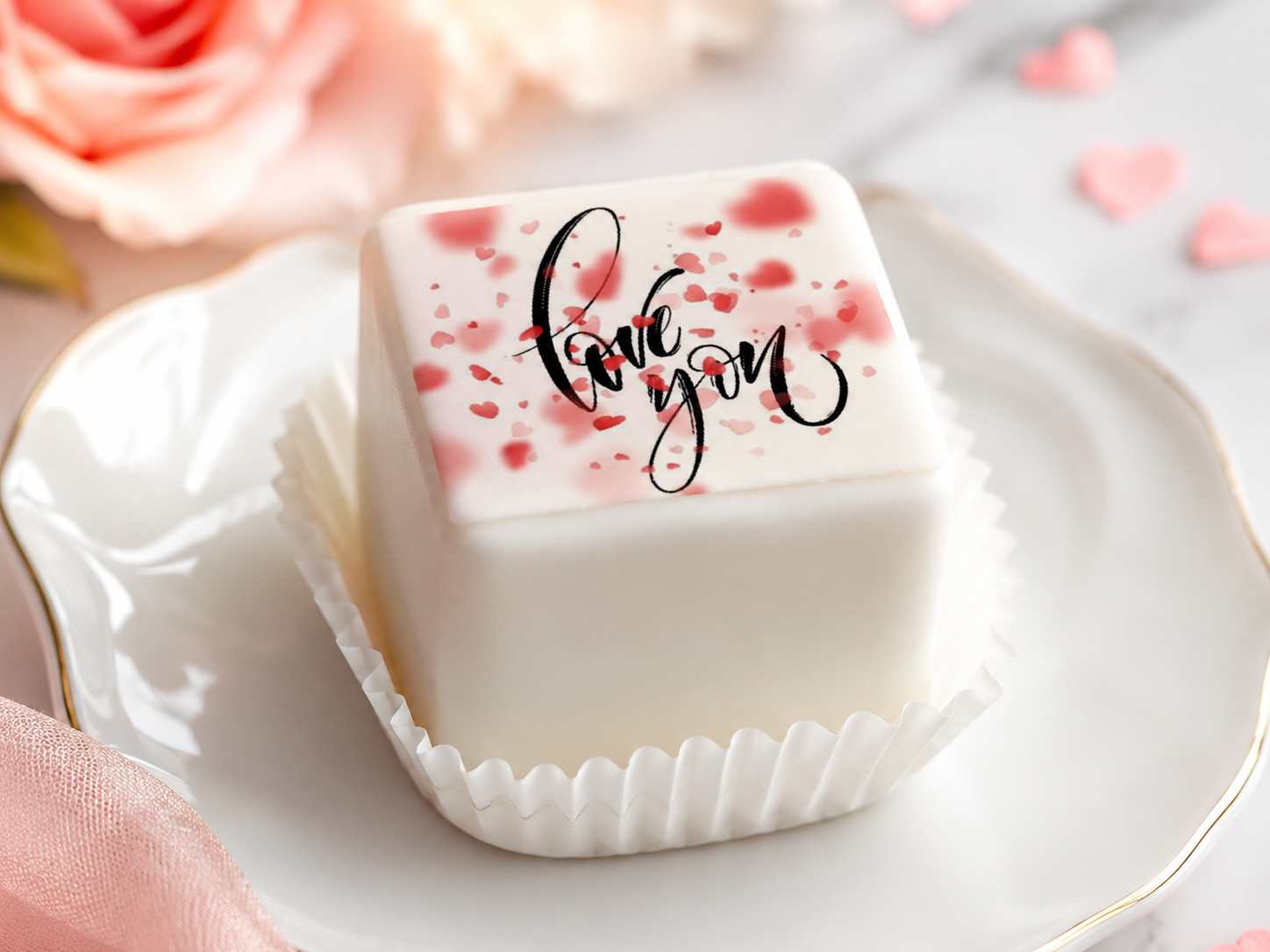 Petit Four / Punschkrapfen  Love You