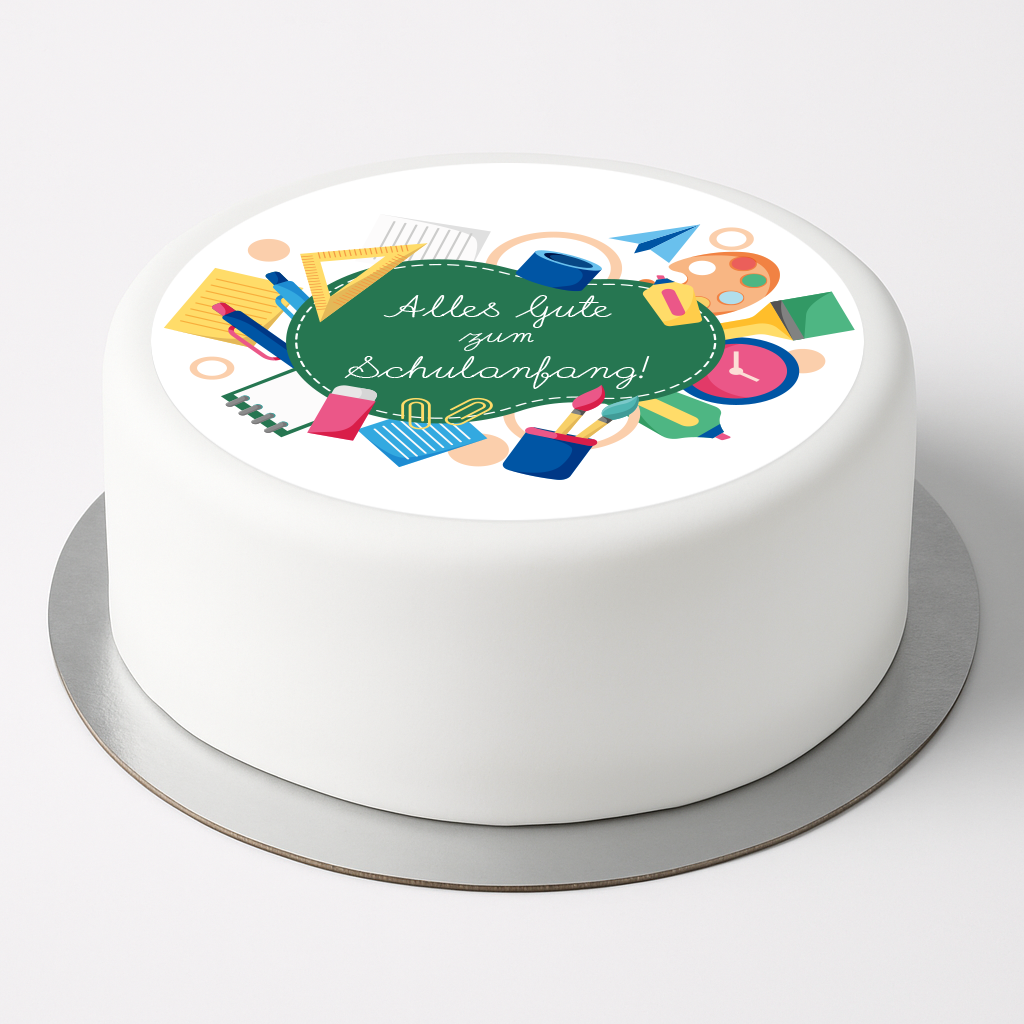 Tortenaufleger Einschulung   