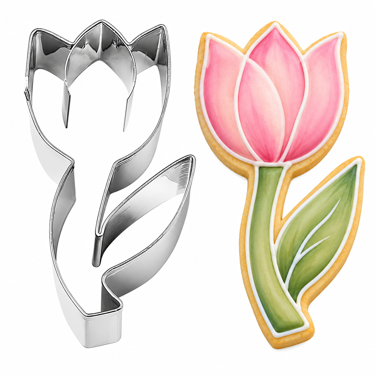 Ausstecher Tulpe mit Prägung