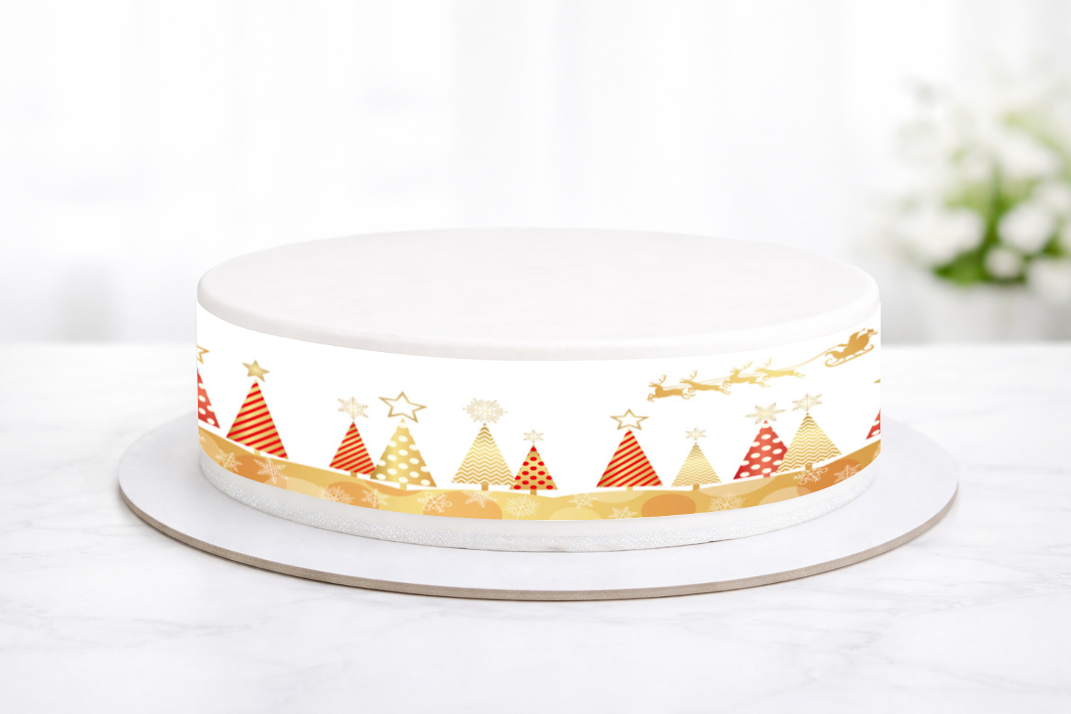 Tortenband Weihnachtsbäume