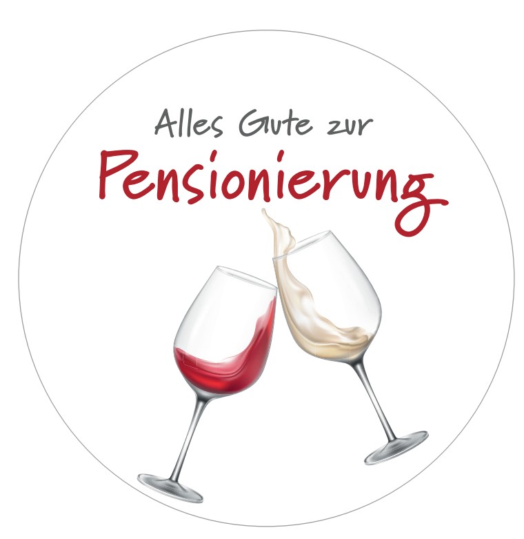 Tortenaufleger Pensionierung Wein