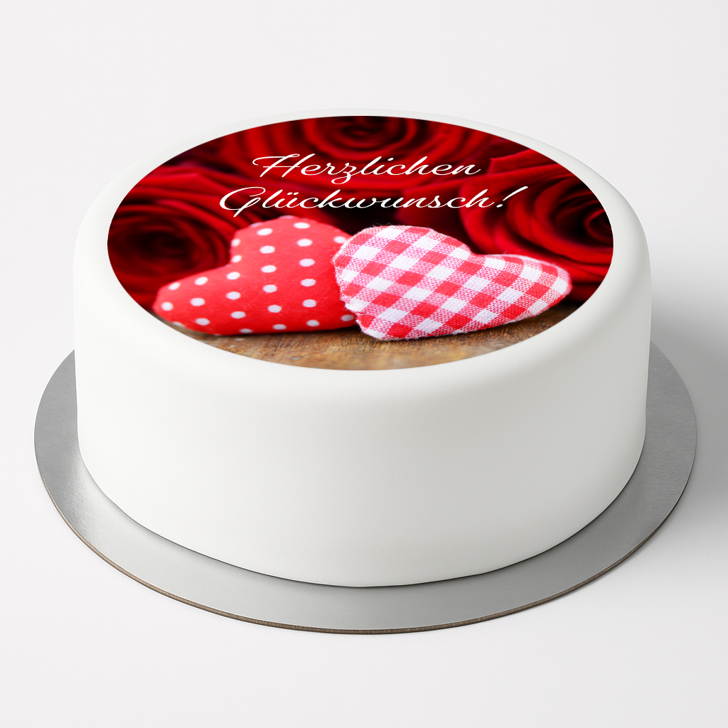 Tortenaufleger Herzlichen Glückwunsch 