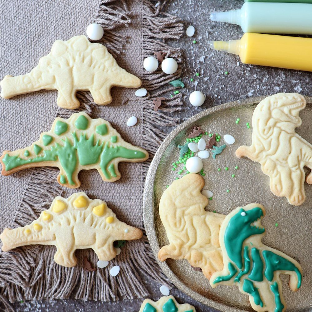 Ausstechformen mit Auswerfer – Dinosaurier-Set