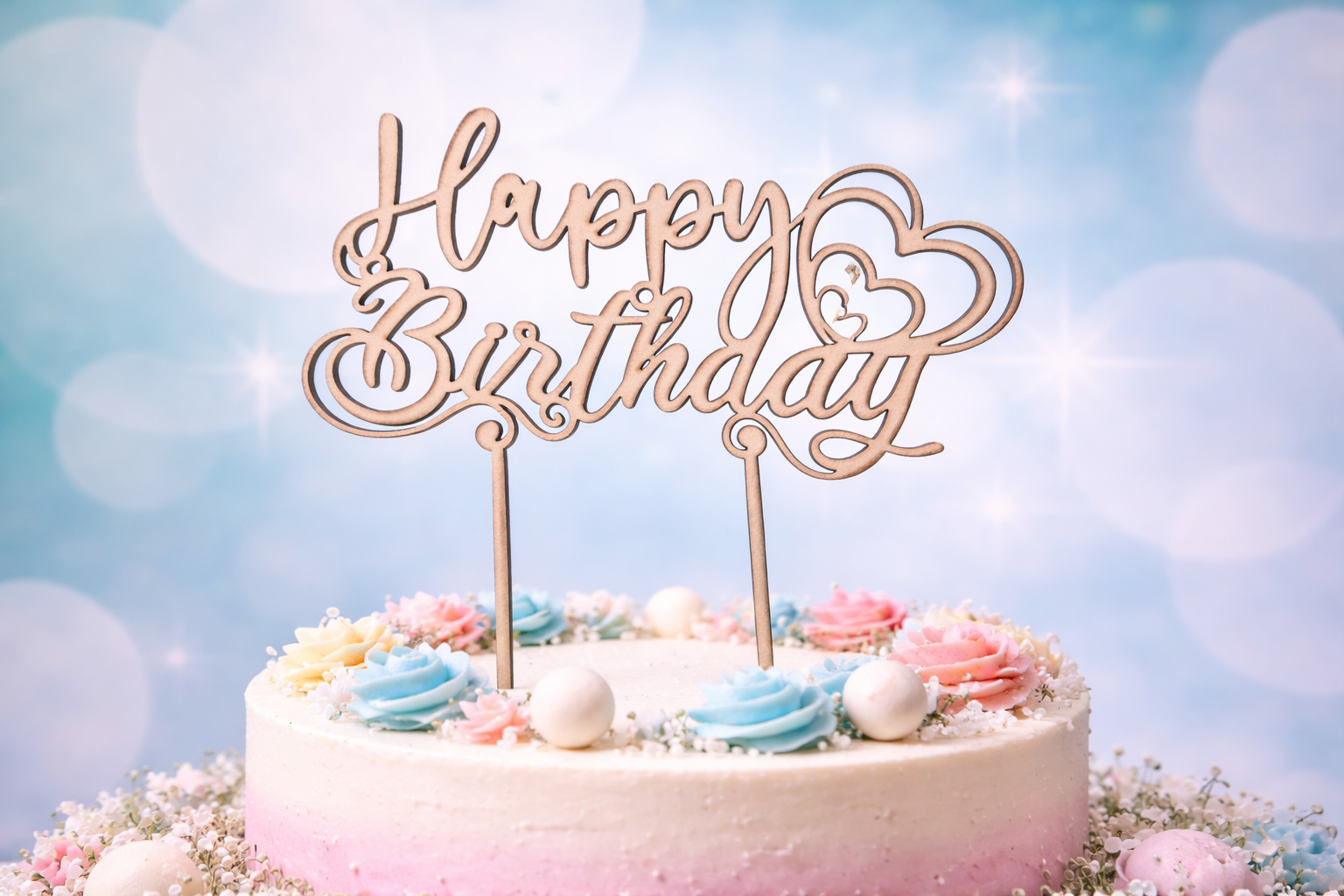 Cake Topper Happy Birthday