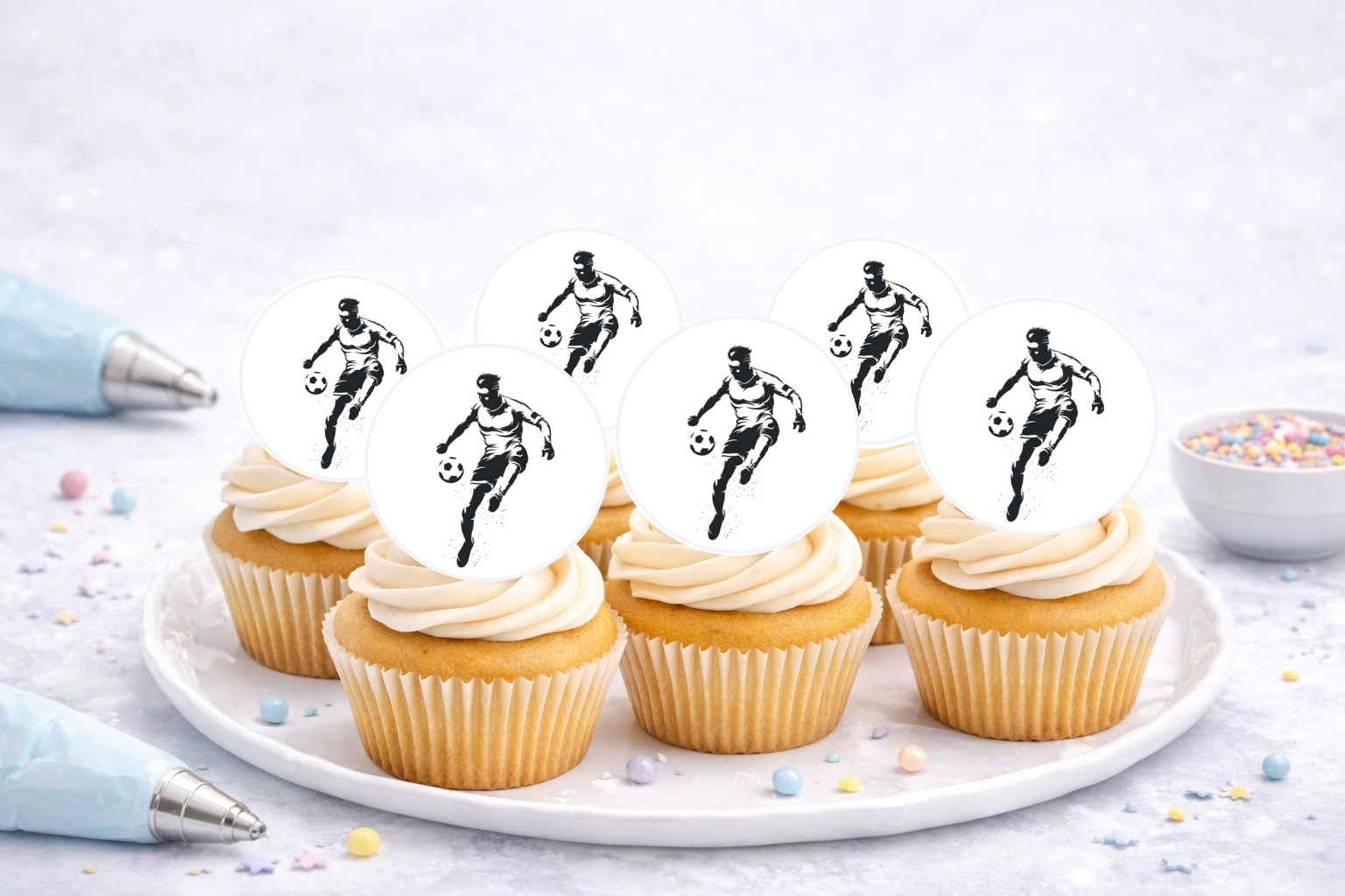 Muffinaufleger Fußball