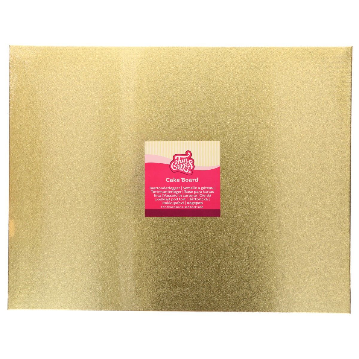 Tortenplatte Cake Board rechteckig Gold – 45 × 35 cm