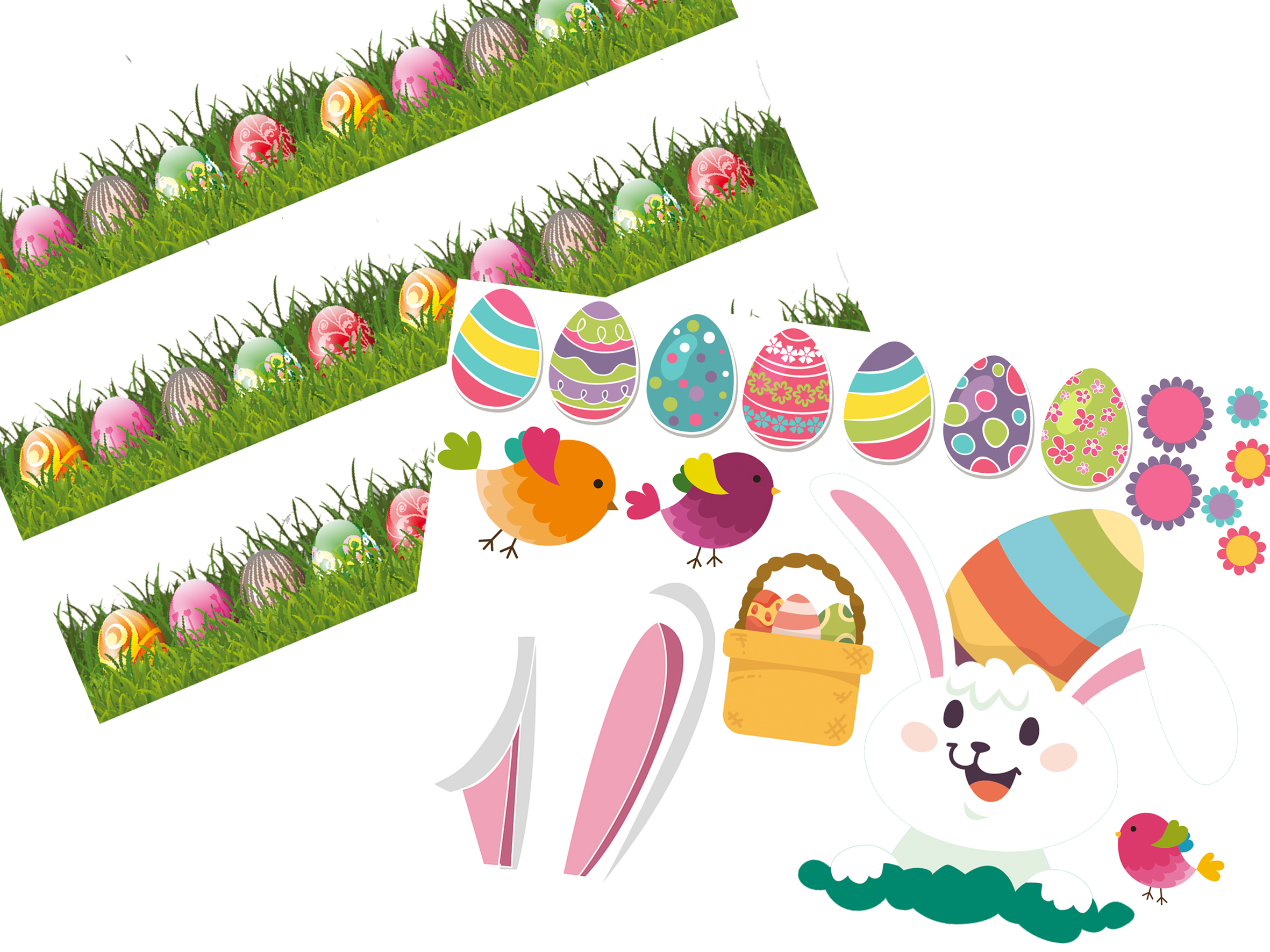 Wafer Paper bedruckt 2er Set - Ostern