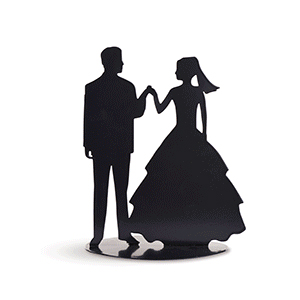 Cake Topper Brautpaar Hand in Hand
