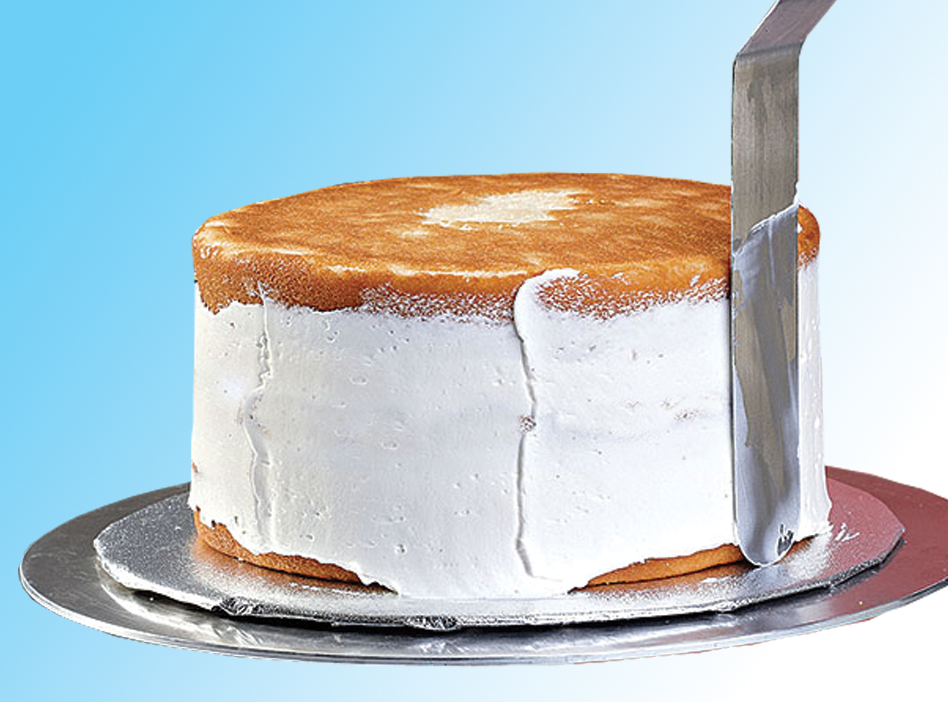 Winkelpalette mit Edelstahlklinge und pinkem Griff 36 cm