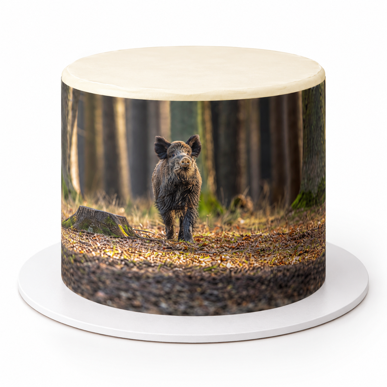 Deko-Fondant Wildschwein Jäger – essbare Fondantfolie Jagd A4