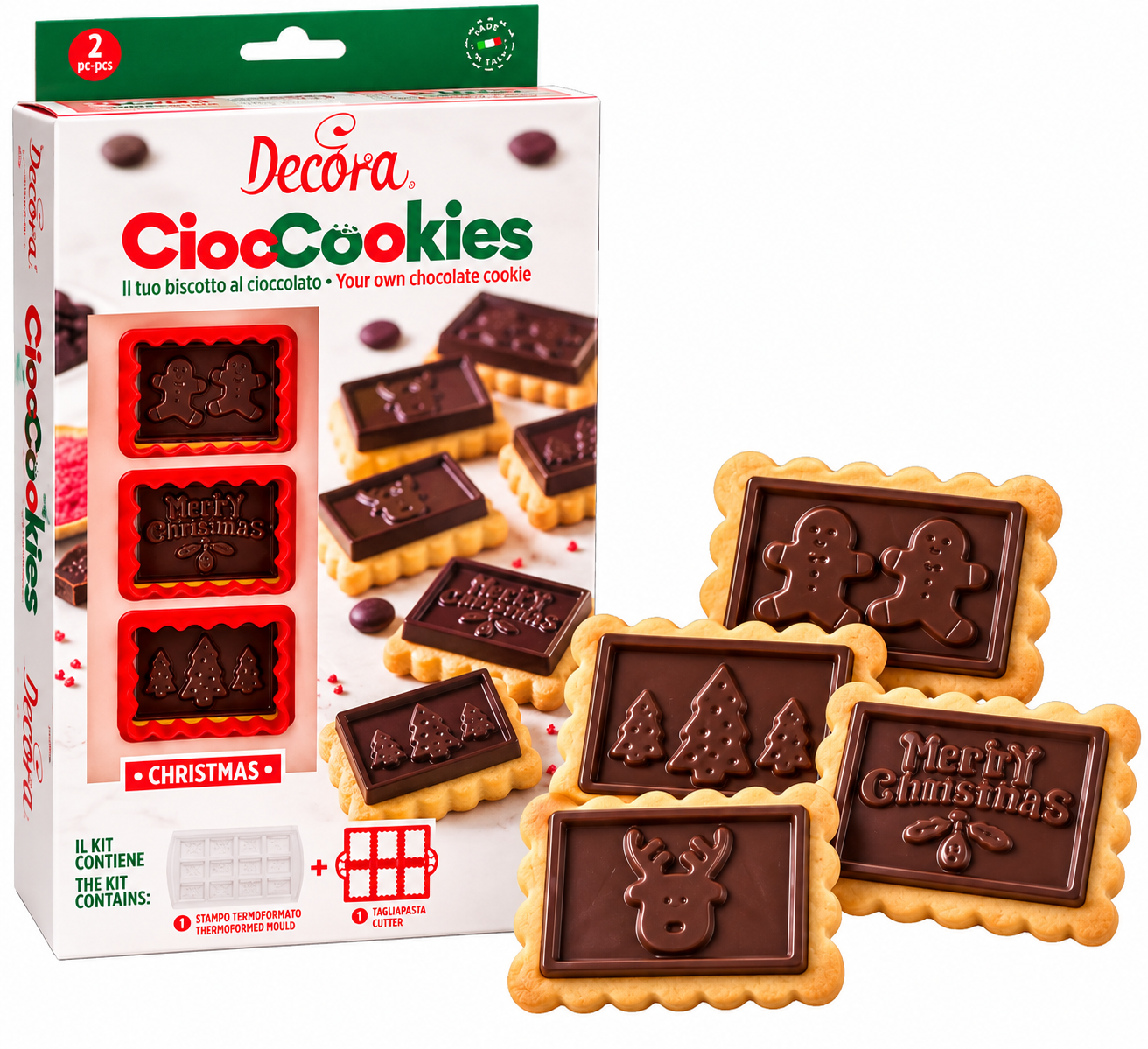 Ausstecher Set Cookies Schokoladenkeks Weihnachten