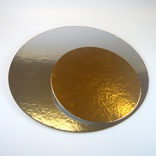 Tortenplatten-Set silber/gold rund 
