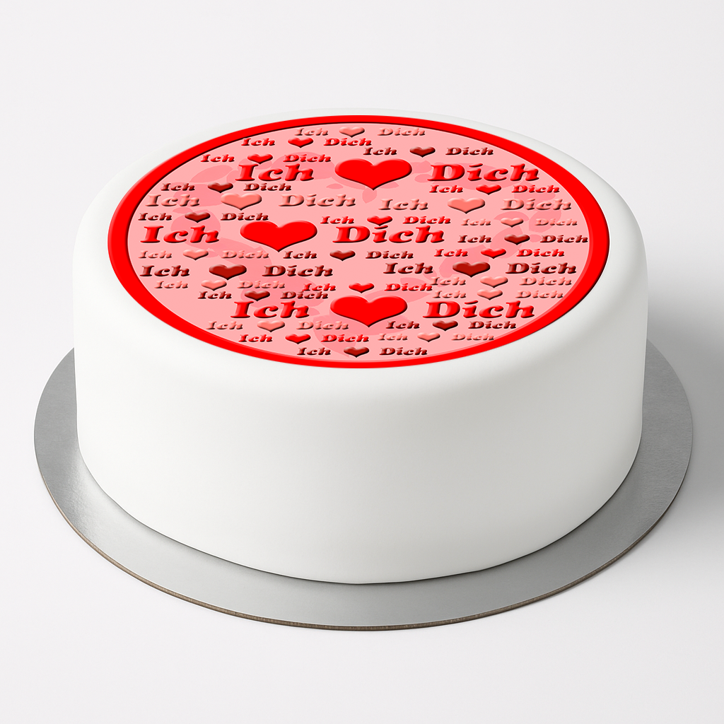 Tortenaufleger „Ich liebe dich“