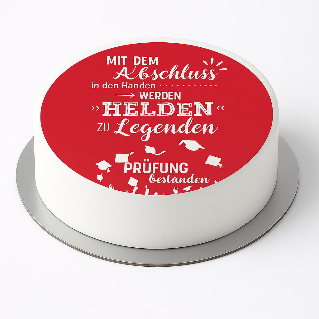Tortenaufleger Prüfung -  Helden zu Legenden
