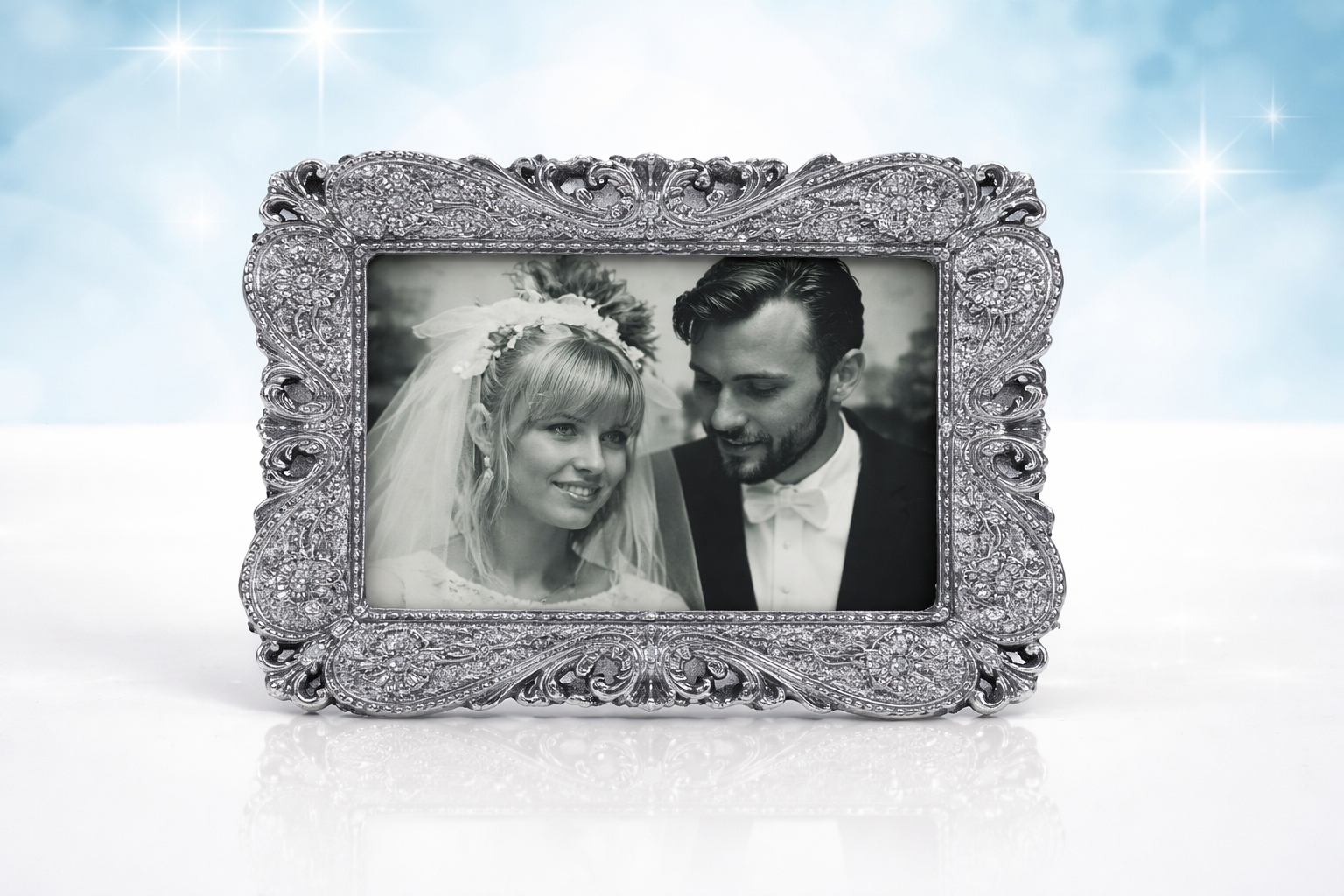 Essbarer Cake Topper Bilderrahmen mit Foto – personalisierbarer essbarer Tortenaufleger