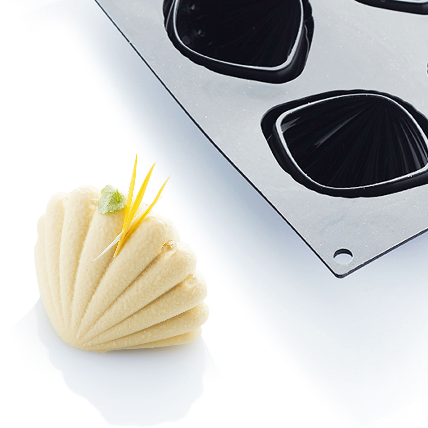 Martellato Calipso Silikonform BlackSil – Muschelform für 6 Monoporzionen Dessertform