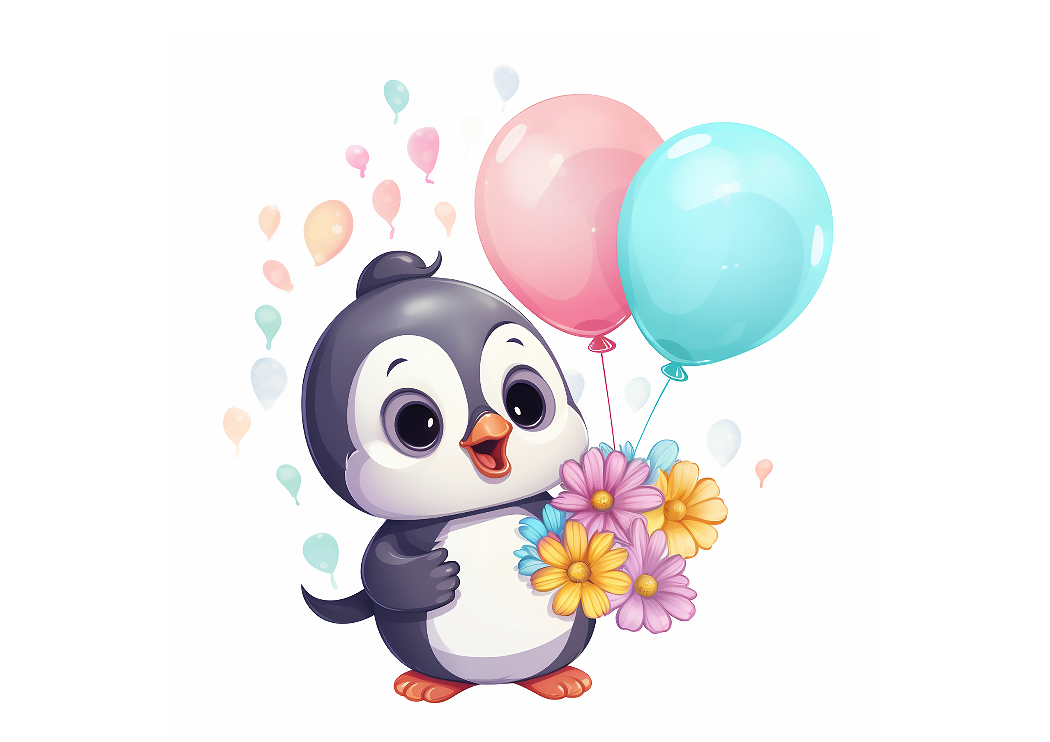 Deko Fondant Pinguin