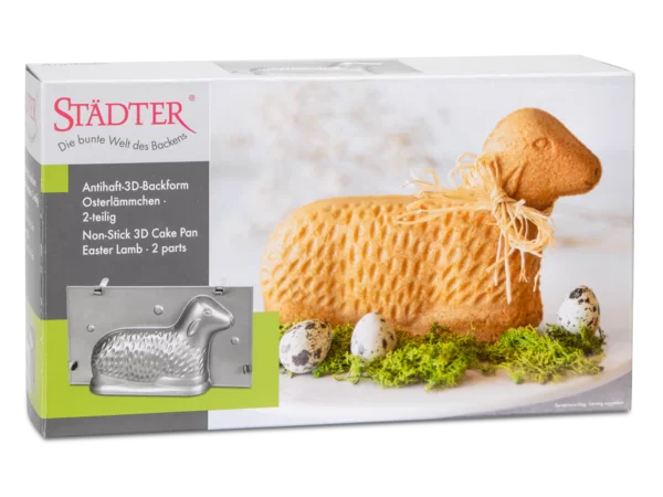 3D-Backform Osterlämmchen – 2-teilig Metall (880 ml)