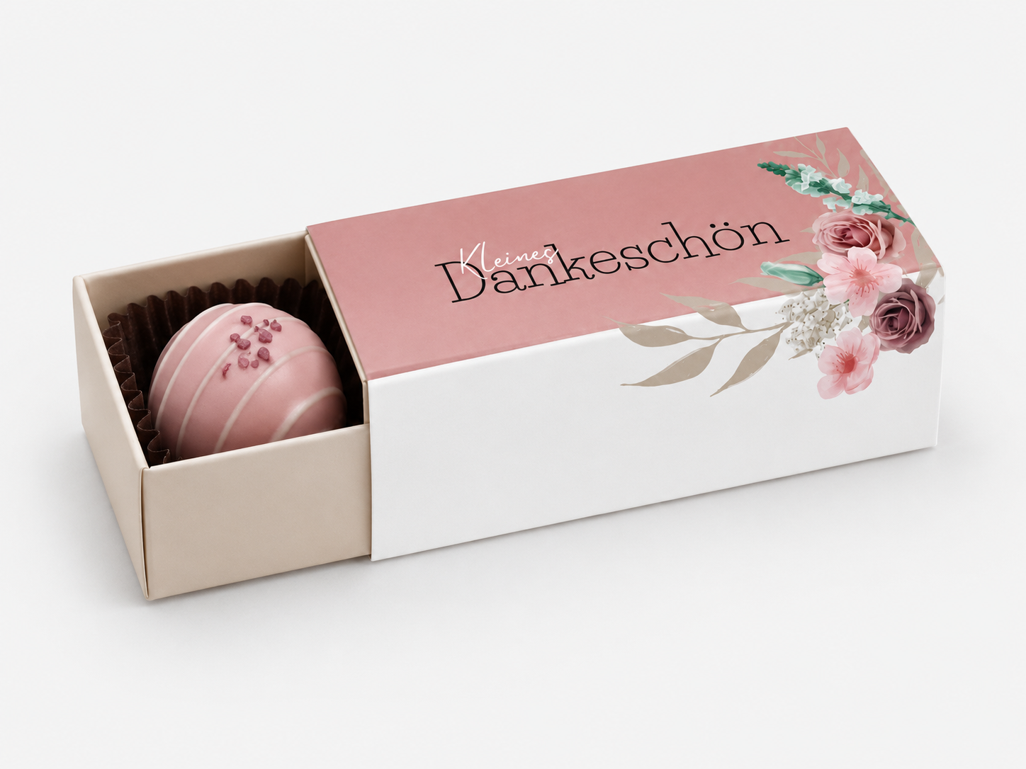 Pralinenverpackung „Kleines Dankeschön“ – liebevolle Geschenkverpackung für Pralinen - 3er Set