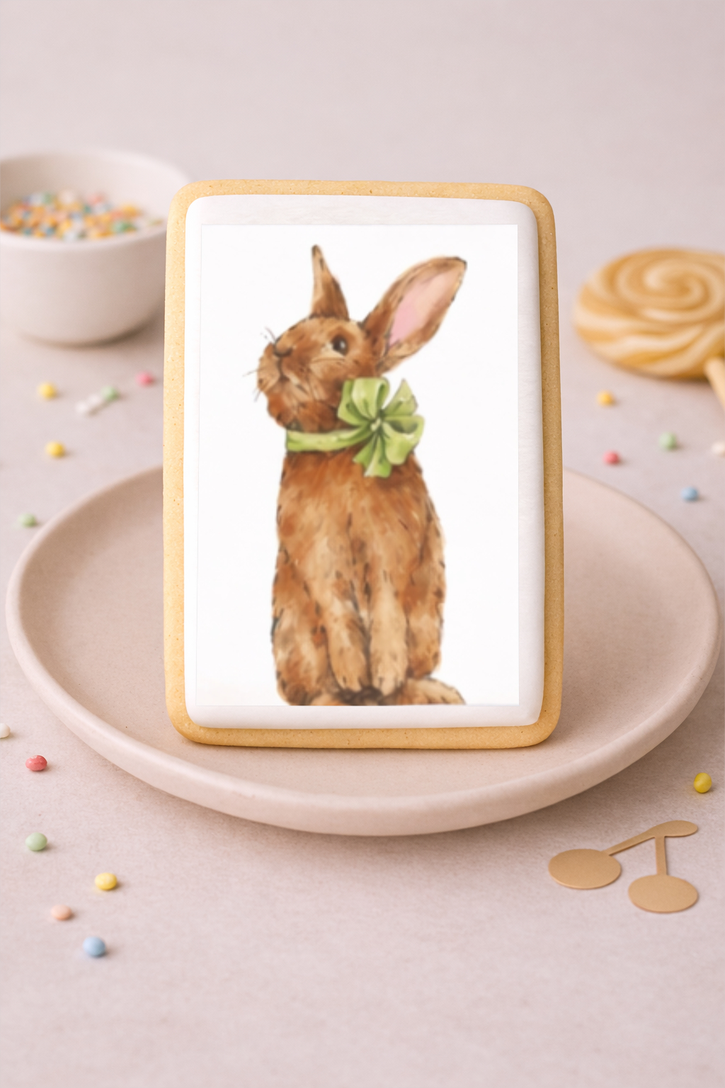 Fondant Kärtchen Hase 