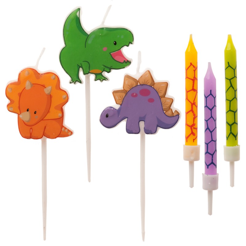 Kerzen Set Dinosaurier 6-teilig